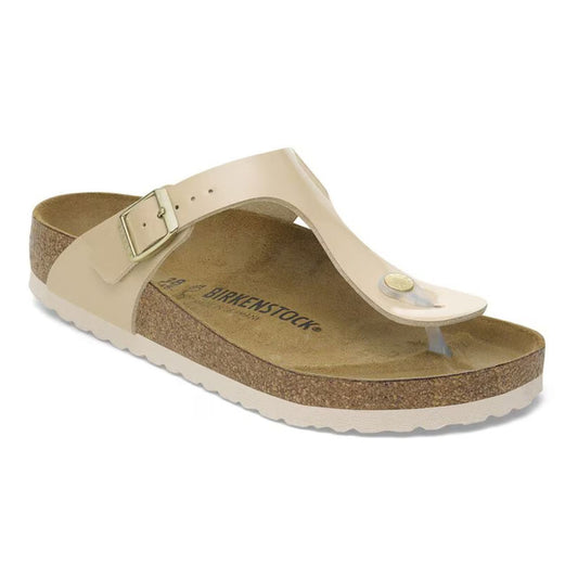 Birkenstock Gizeh Patent Sandals Sand Brown Regular Fit
