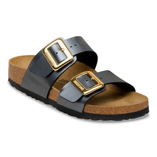 Birkenstock Sydney Cushion Buckle Sandals Black Narrow Fit