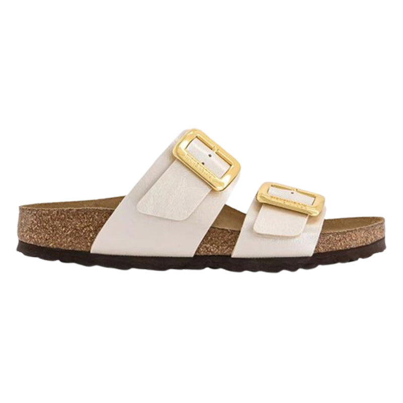 Birkenstock Sydney Cushion Buckle Sandals White Narrow Fit