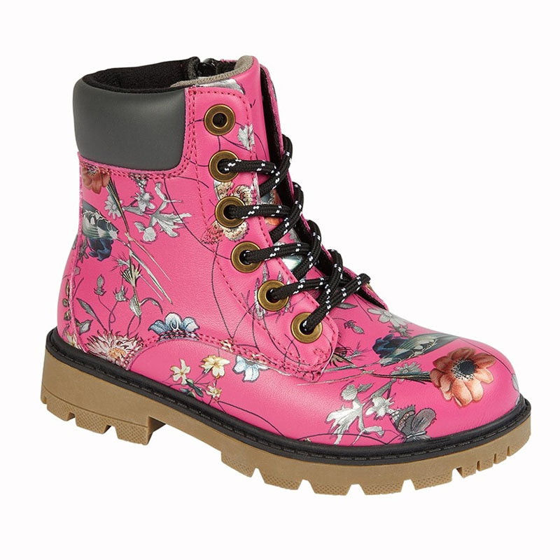 Girls Cipriata Floral Print Boots Fuchsia