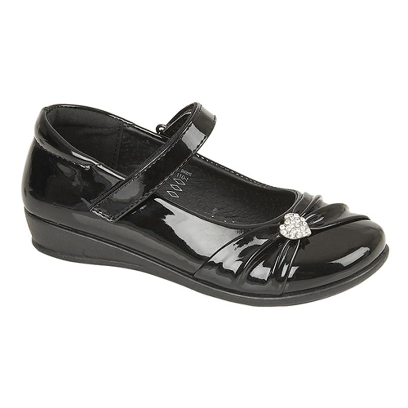 Girls US Brass Paige II School Black