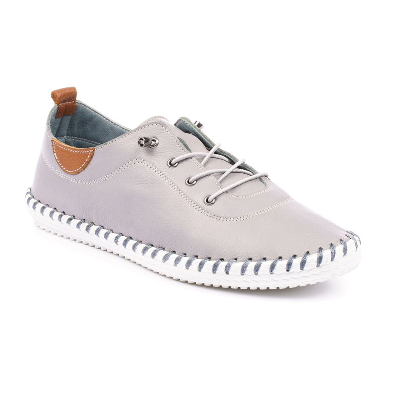 Womens Lunar St-Ives Leather Shoes Grey