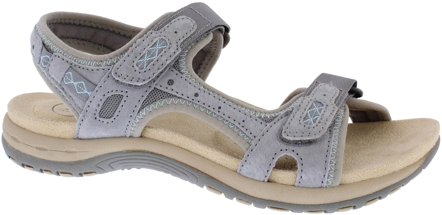 Womens Free Spirit Frisco Walking Sandals Smoke Grey