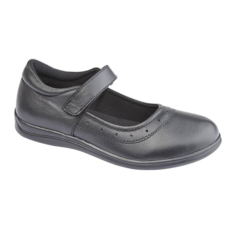 Girls Roamers Touch Fastening Girls Shoe Black