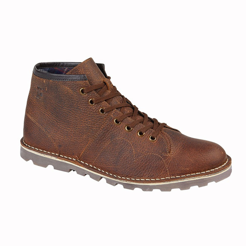 Grafters Monkey Boots Unisex Waxy Leather Crazyhorse Brown