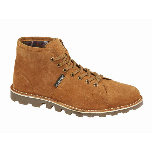 Grafters Unisex Heritage Monkey Boots Tan