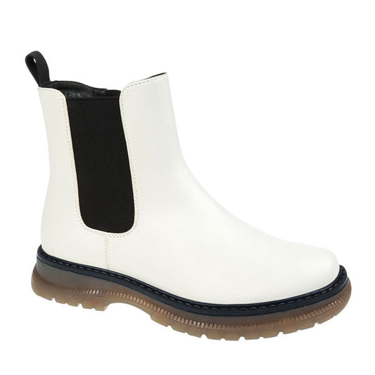 Womens Cipriata Memory Foam Sock Boots White