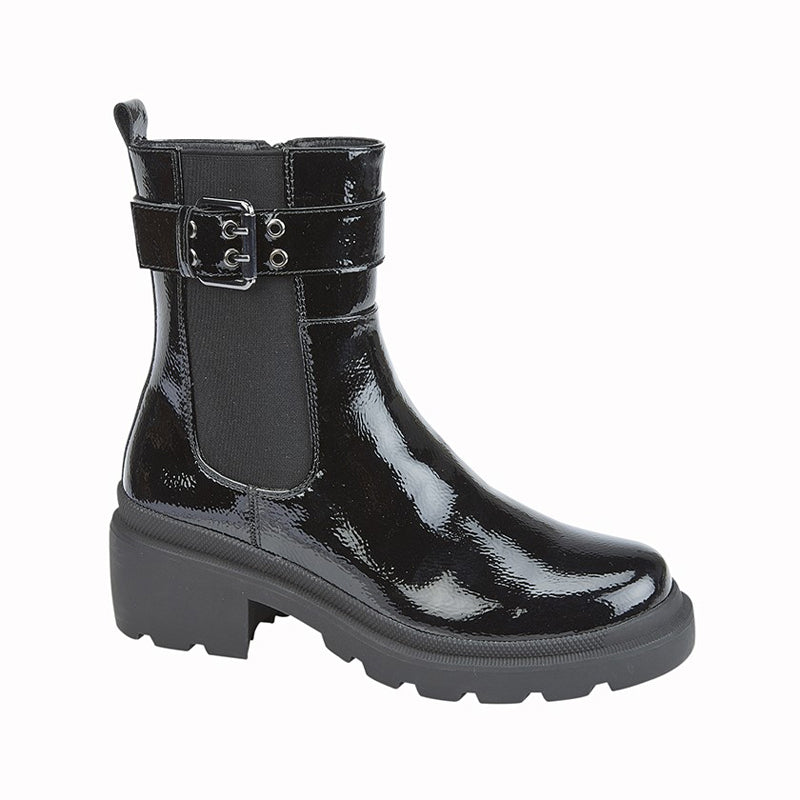 Womens Cipriata Patent Boots Black