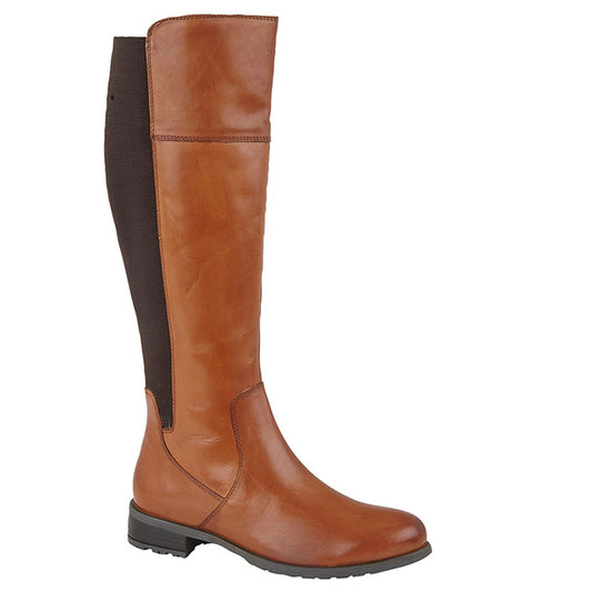 Womens Cipriata Elasticated Calf High Leg Boot Tan