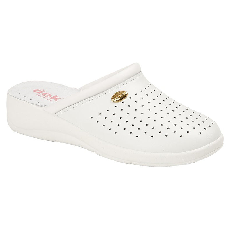 Womens Dek Padded Clog White