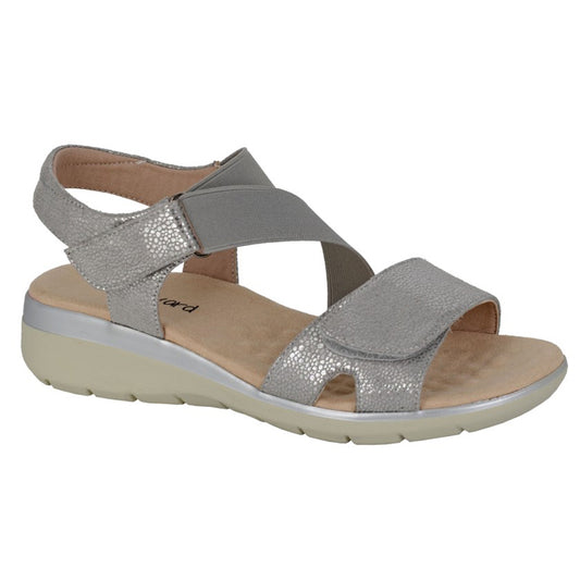 Womens Boulevard Touch Fastening Sandals Shimmer Silver