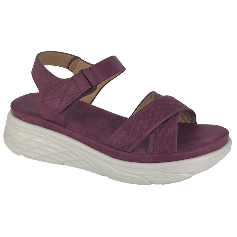 Womens Cipriata Crossover Platform Wedge Active Sandals Merlot Red