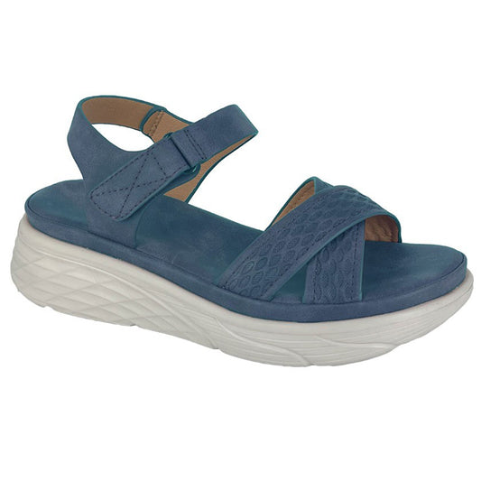 Womens Cipriata Crossover Platform Wedge Active Sandals Blue