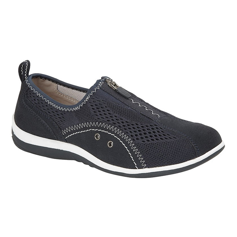 Womens Boulevard Gusset Leisure Casual Trainer Navy