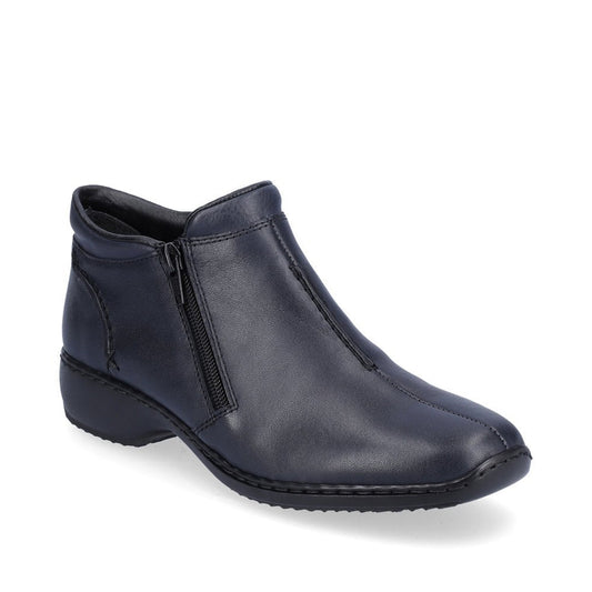 Womens Rieker Ankle Zipper Boots Blue