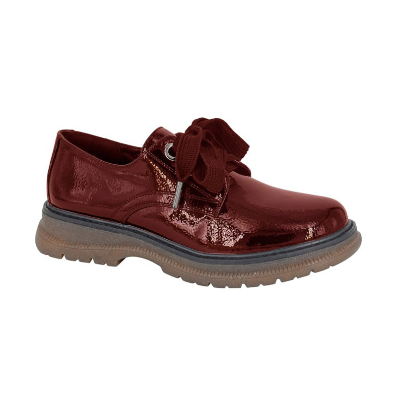 Womens Cipriata Patent Lace Shoes Burgundy