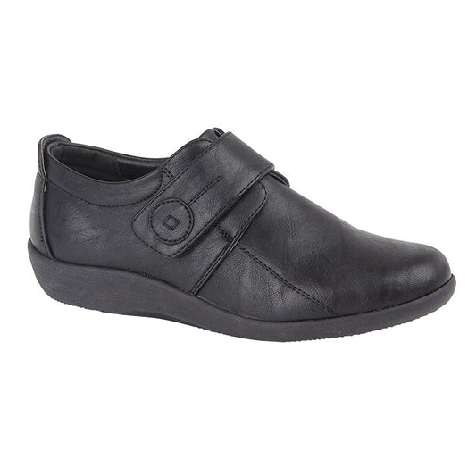 Womens Boulevard X Wide Touch Fastening Shoe Black