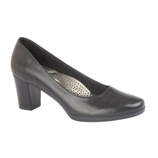 Womens Boulevard Plain Court Shoe Black