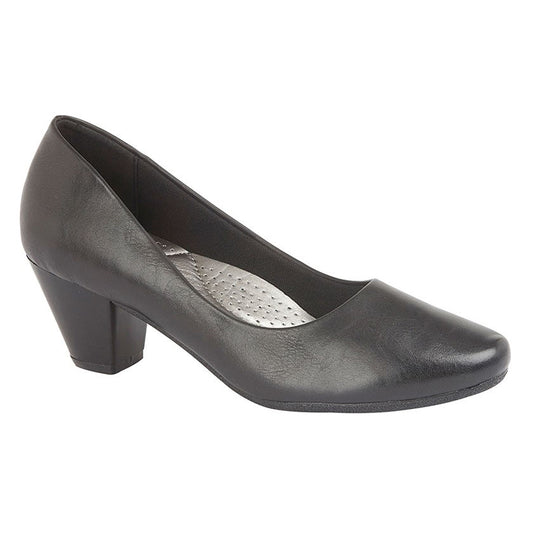 Womens Boulevard Plain Court Shoe Black