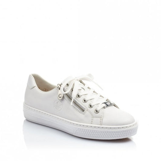 Womens Rieker Leather Trainer-style Shoes White