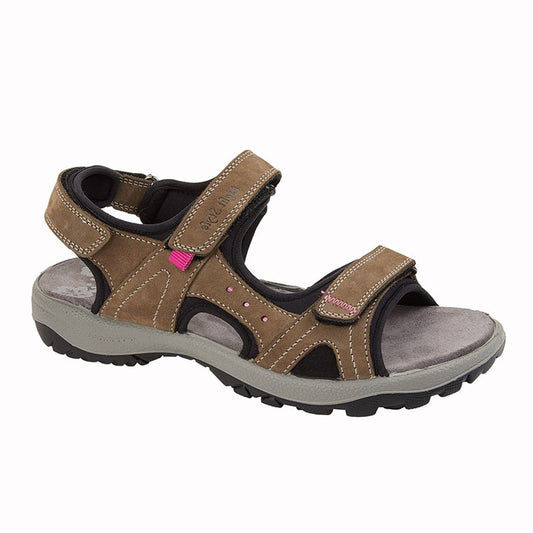 Womens IMAC Touch Fastening Sports Sandals Brown