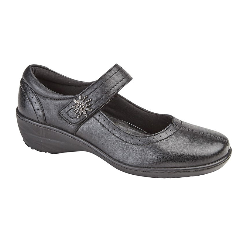 Womens Mod Comfys Touch Fastening Bar Shoe Black