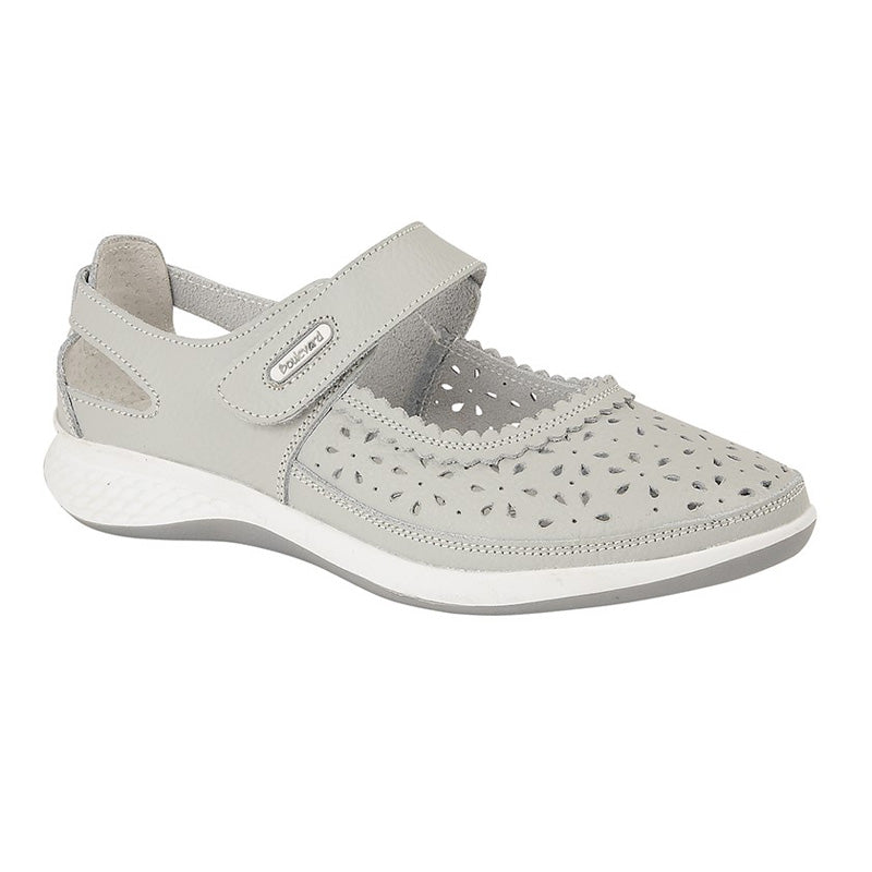 Womens Boulevard Punched Bar Shoe Grey