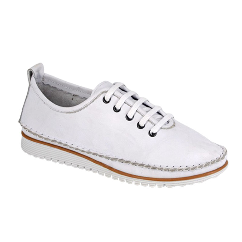 Womens Mod Comfys Flexi Lace Shoe White