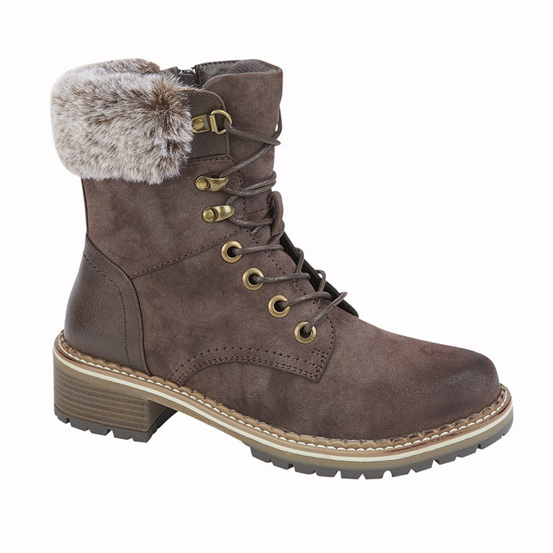 Womens Cipriata Faux Nubuck Boots Brown