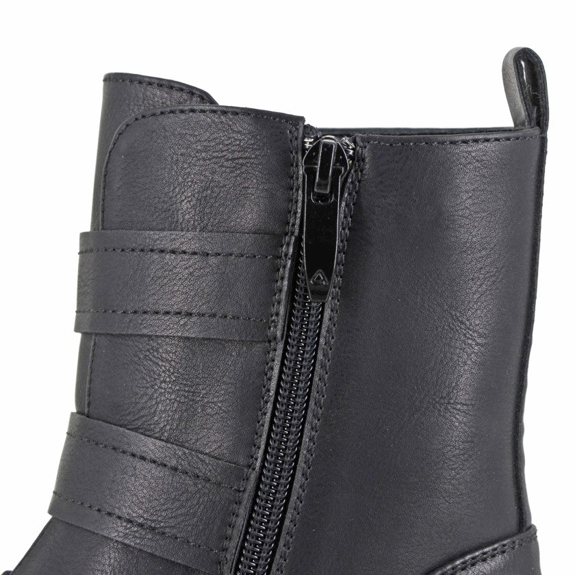 Womens Cipriata Inside Zip Buckle Ankle Boots Black