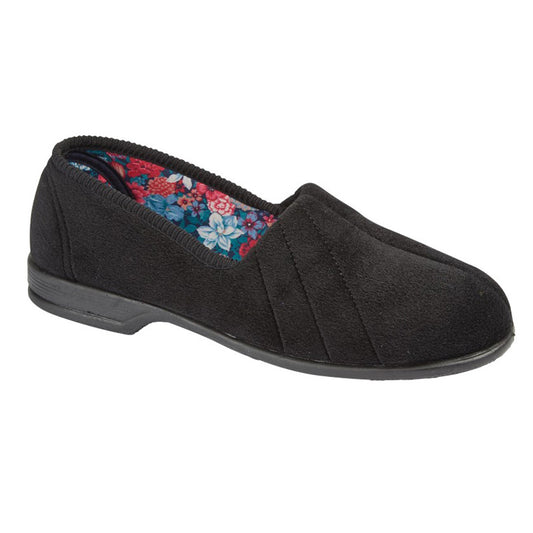 Womens Sleepers AUDREY III Roll Top Slipper Black