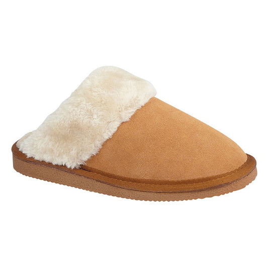 Womens Mokkers Kelsei Suede Mule Slippers Sand