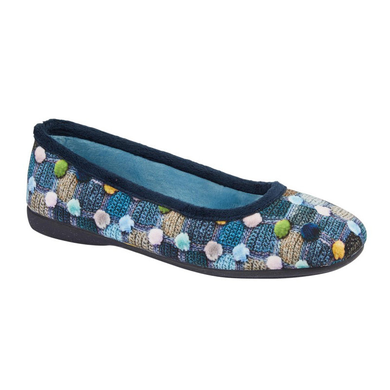 Womens Sleepers SAMIRA Ballerina Slipper Blue