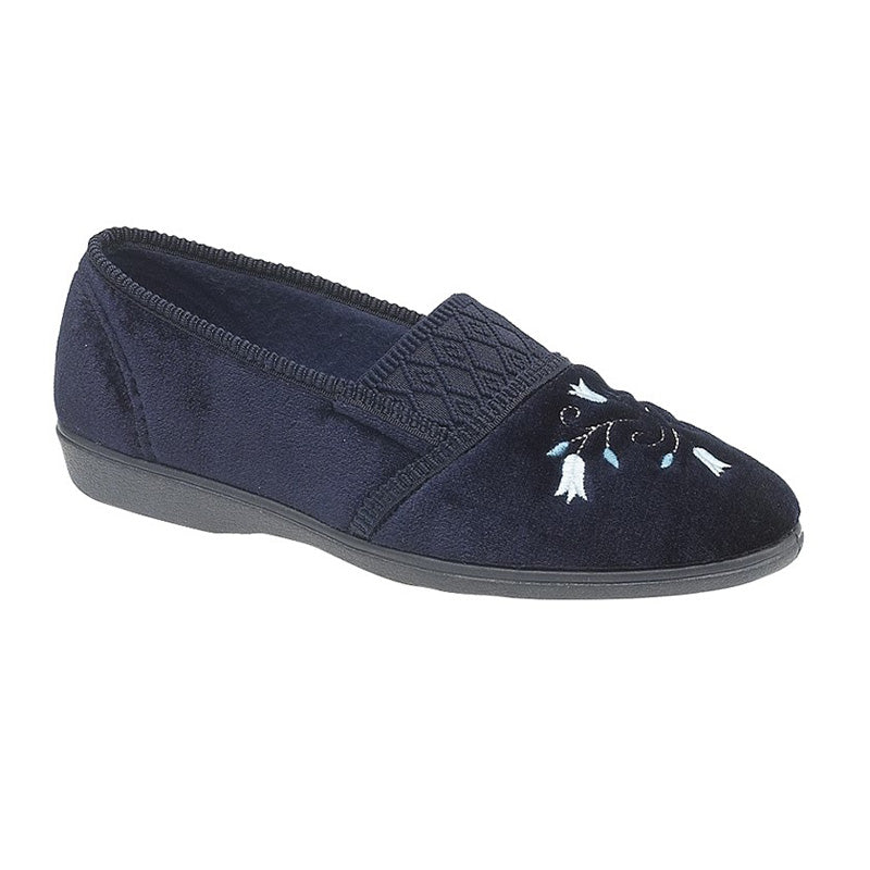 Womens Sleepers INEZ Patterned Slipper Navy