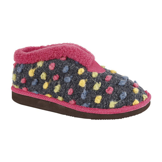 Womens Sleepers Dot Slippers Fuchsia