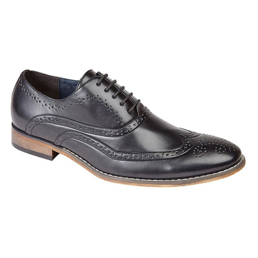 Mens Goor Brogue Smart Oxford Shoe Black