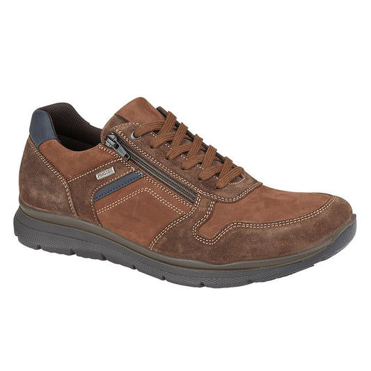 Mens IMAC Casual Nubuck Leather Trainers Brown