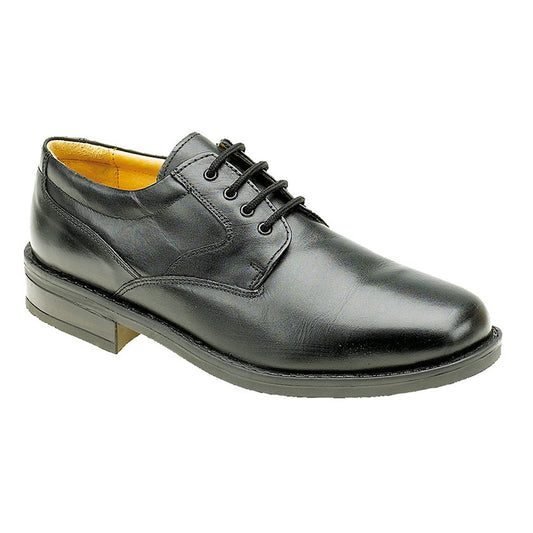 Mens Roamers Smart Leather Gibson Shoe Black