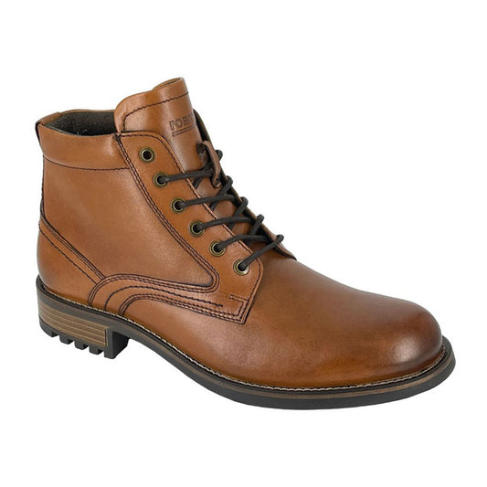 Mens Roamers Elgin Tan Leather Boots Tan