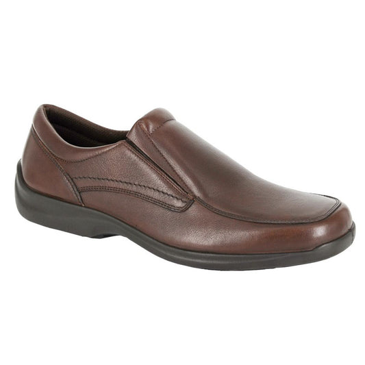 Mens IMAC Twin Gusset Casual Shoe Brown