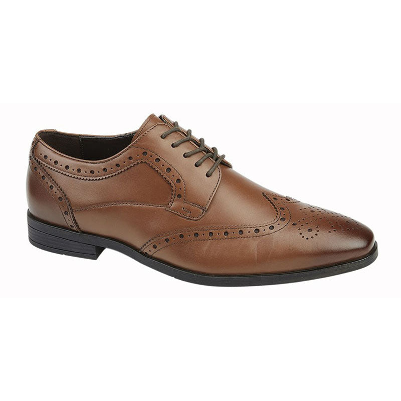 Mens Goor Leather Smart Shoes Brown