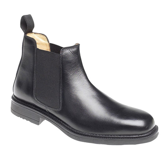 Mens Roamers Chelsea Leather Boots Black