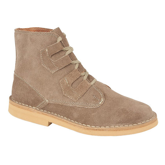 Mens Roamers Ghillie Tie Desert Boot Taupe