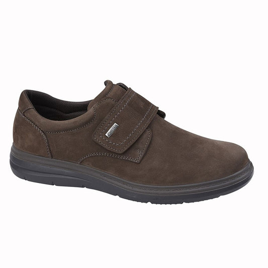 Mens IMAC Extra Wide Touch Fastening Shoe Brown