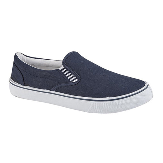 Mens Dek Canvas Casual Yachting Shoes Blue