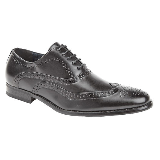 Mens Goor Brogue Smart Oxford Shoe Black