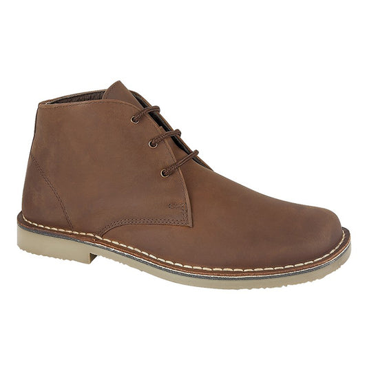 Mens Roamers 3 Eyelet Desert Boot Brown