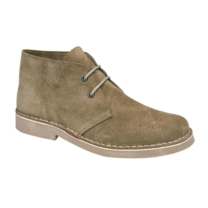 Mens Roamers Round Toe Desert Boot Khaki