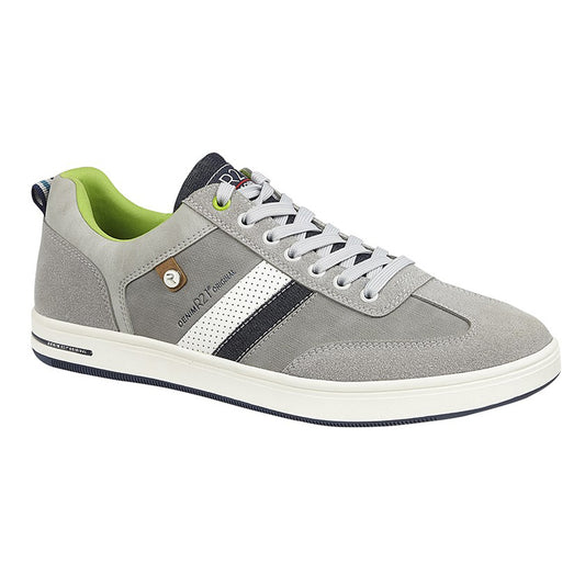 Mens R21 7 Eye Casual Trainer Grey