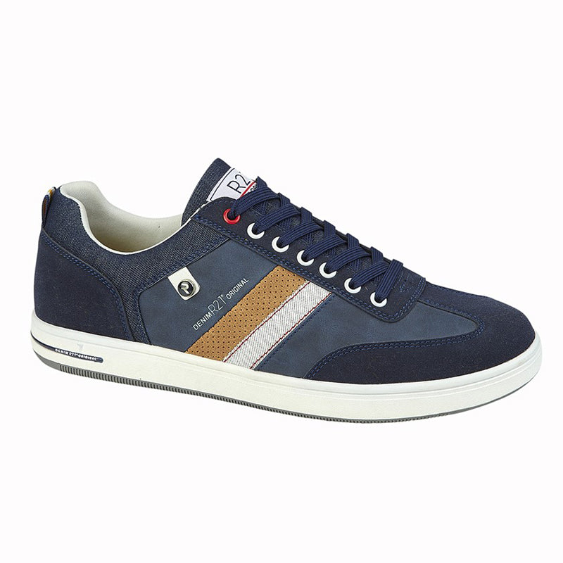 Mens R21 7 Eye Casual Trainer Navy